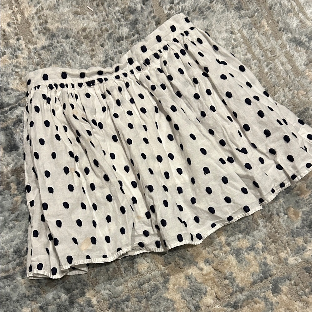 Halabaloo Black and White Polka Dot Mini Skirt
